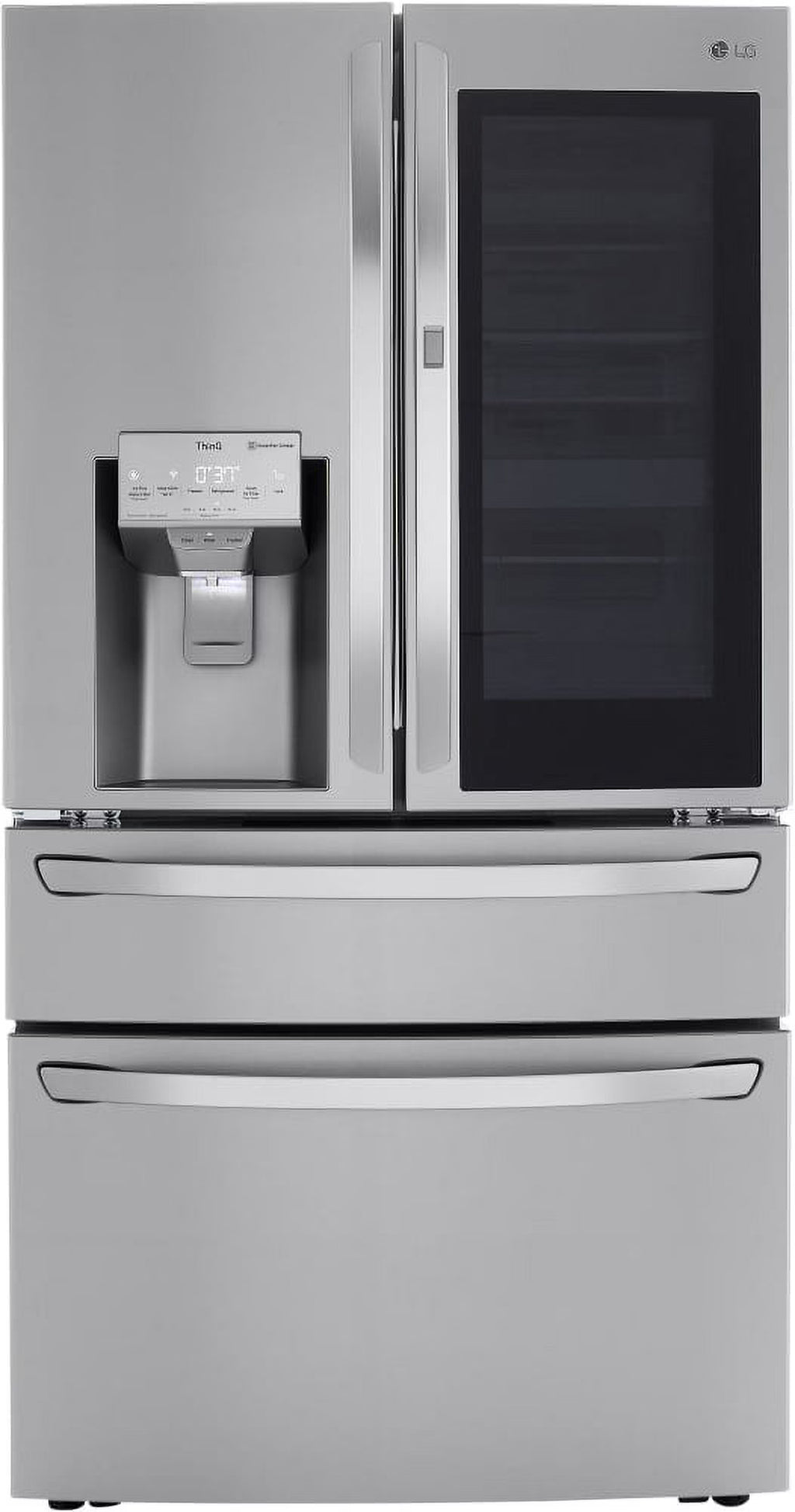 Lg Lrmvs3006 36" Wide 29.5 Cu. Ft. Energy Star Rated French Door Refrigerator - PrintProof