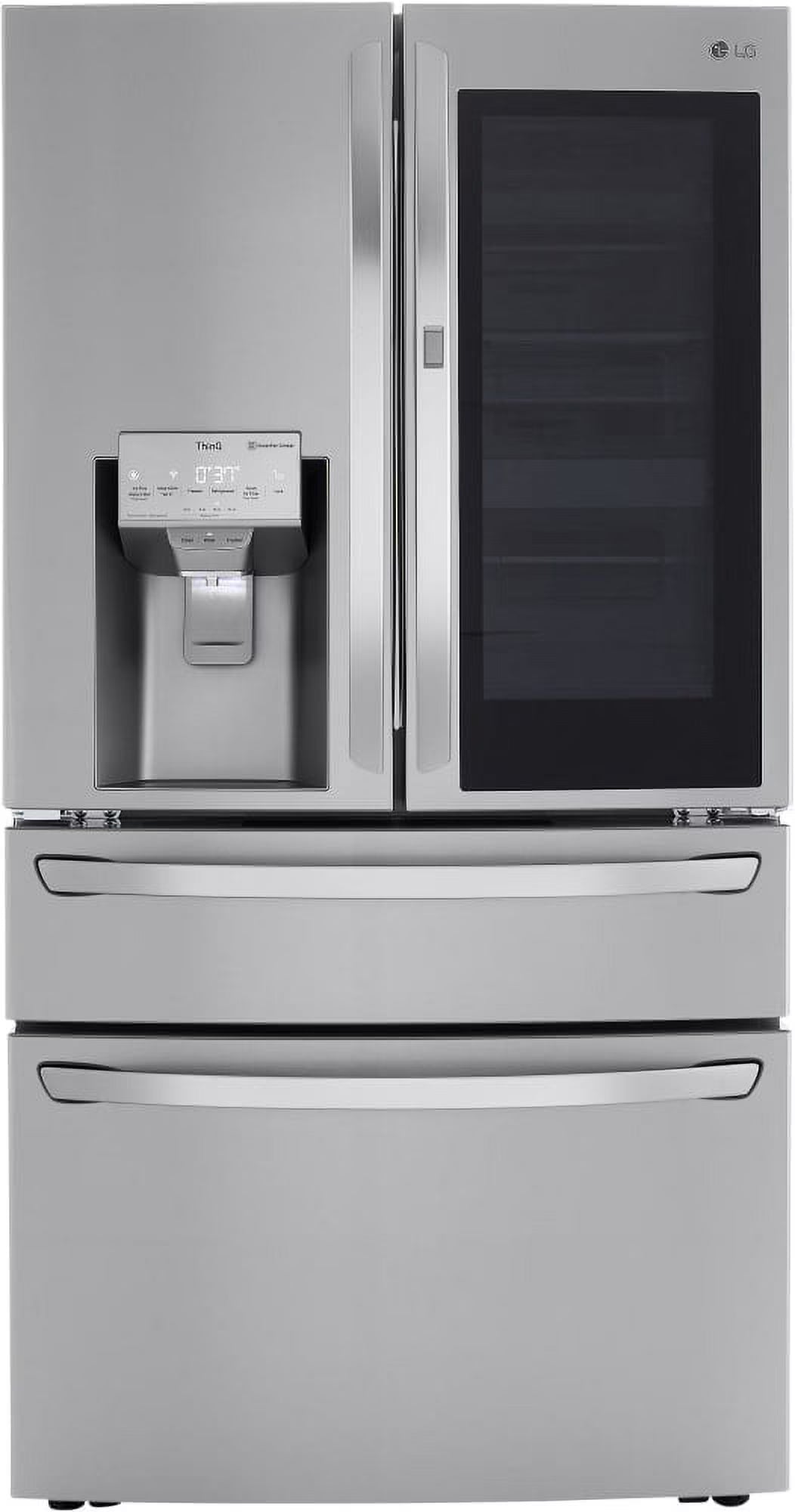 Lg Lrmvs3006 36" Wide 29.5 Cu. Ft. Energy Star Rated French Door Refrigerator - PrintProof