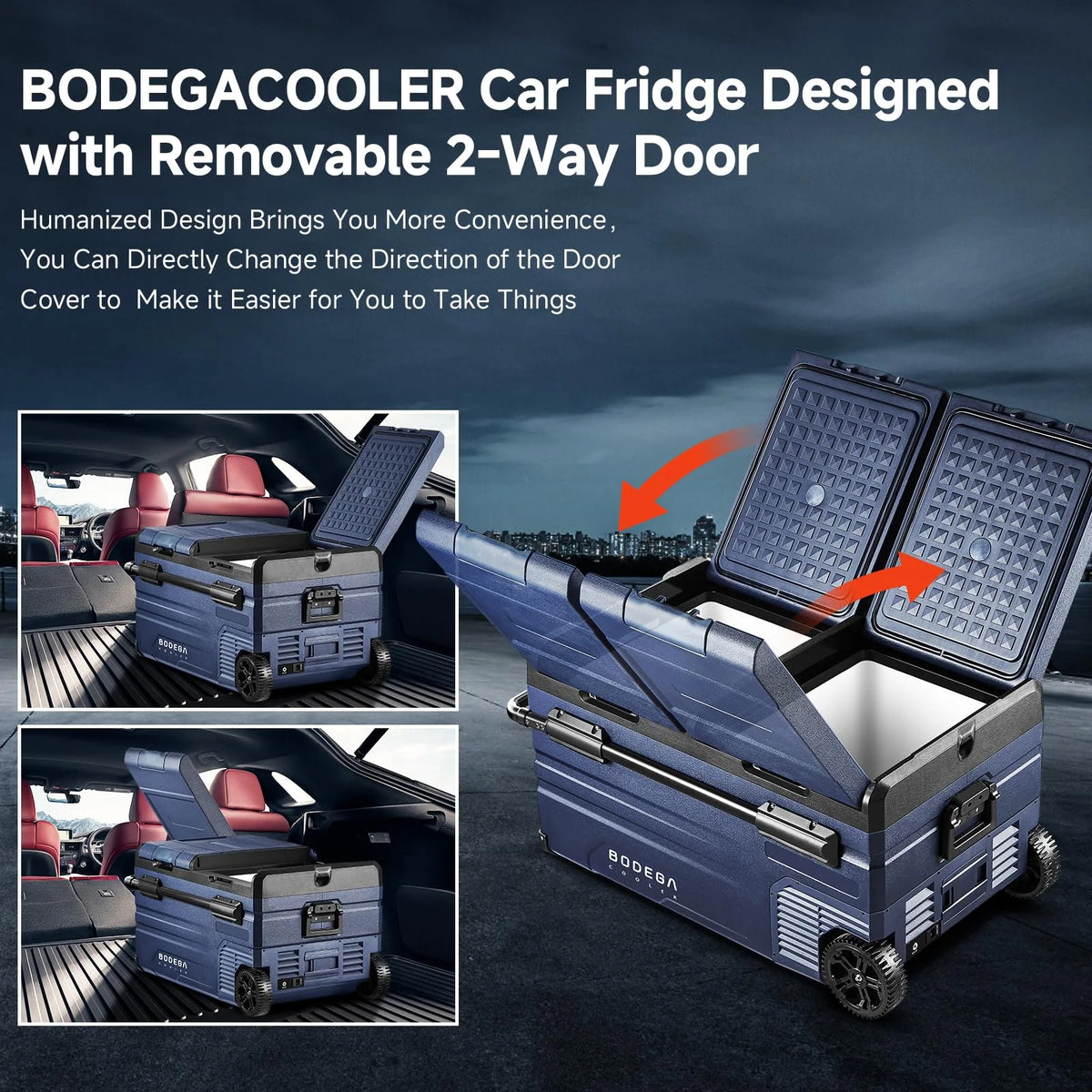 BODEGA 12 Volt 80 Qt.�?5L) Car Refrigerator, Portable Freezer, Car Fridge for Camping, Travel,APP Control, Rv