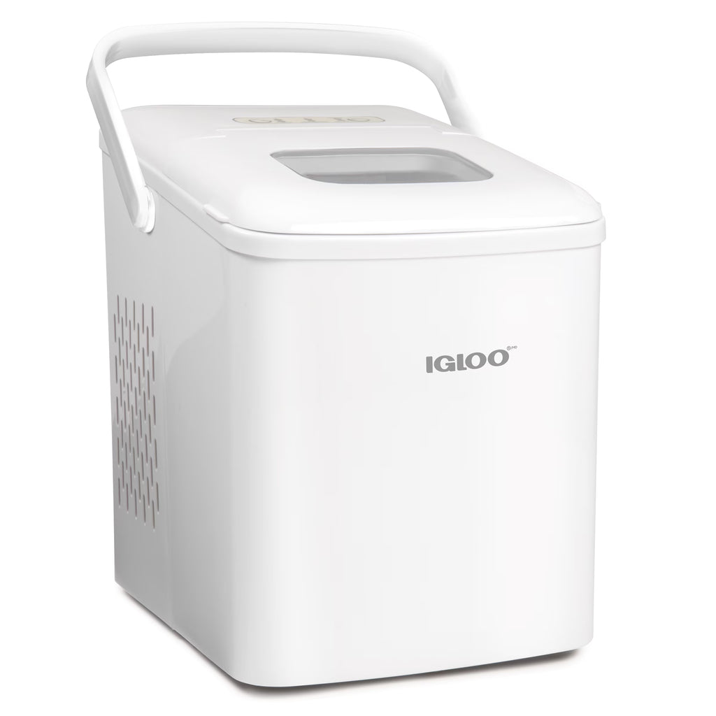 Igloo Handled Automatic Ice Machine Self Cleaning Countertop Ice Maker with Scoop, Aqua