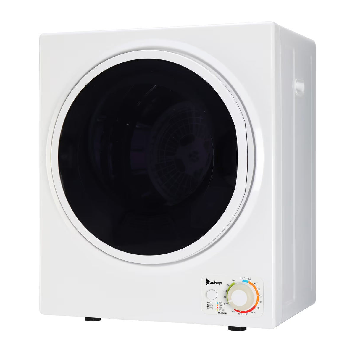 ZOKOP GYM25-78 Compact Portable Clothes Dryer, 1.6 cu ft Stainless Steel Drum, Mechanical Control, ETL Certified - Ideal for Small Apartments and RVs
