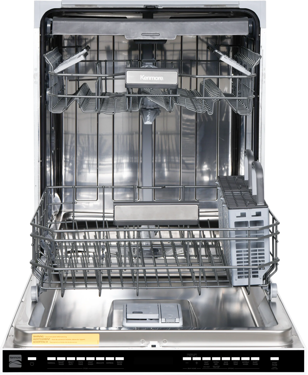 Kenmore 02214622 Built-in 24-inch Stainless Steel Tub Dishwasher, White, 34"H x 24"W x 25"D