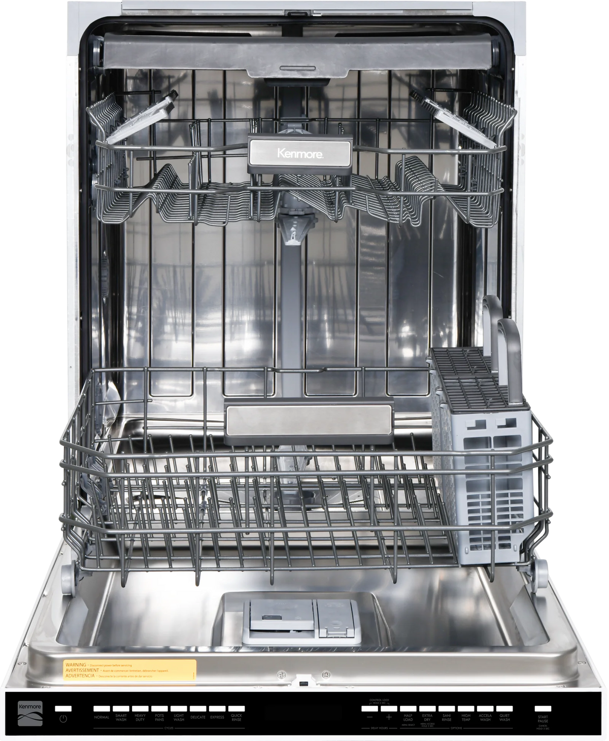 Kenmore 02214622 Built-in 24-inch Stainless Steel Tub Dishwasher, White, 34"H x 24"W x 25"D