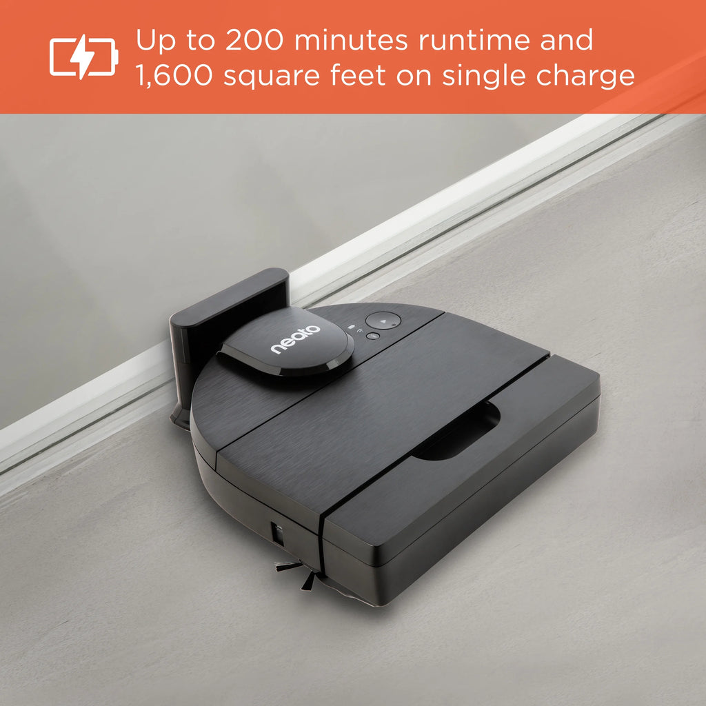 Open Box Neato D9 Intelligent Robot Vacuum Wi-Fi Connected with LIDAR Navigation in Black