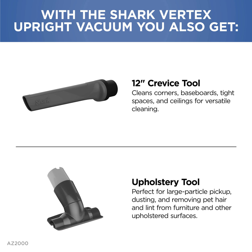 Shark? Vertex DuoClean? PowerFin Upright Vacuum Powered Lift-Away?, Self-Cleaning Brushroll, AZ2000