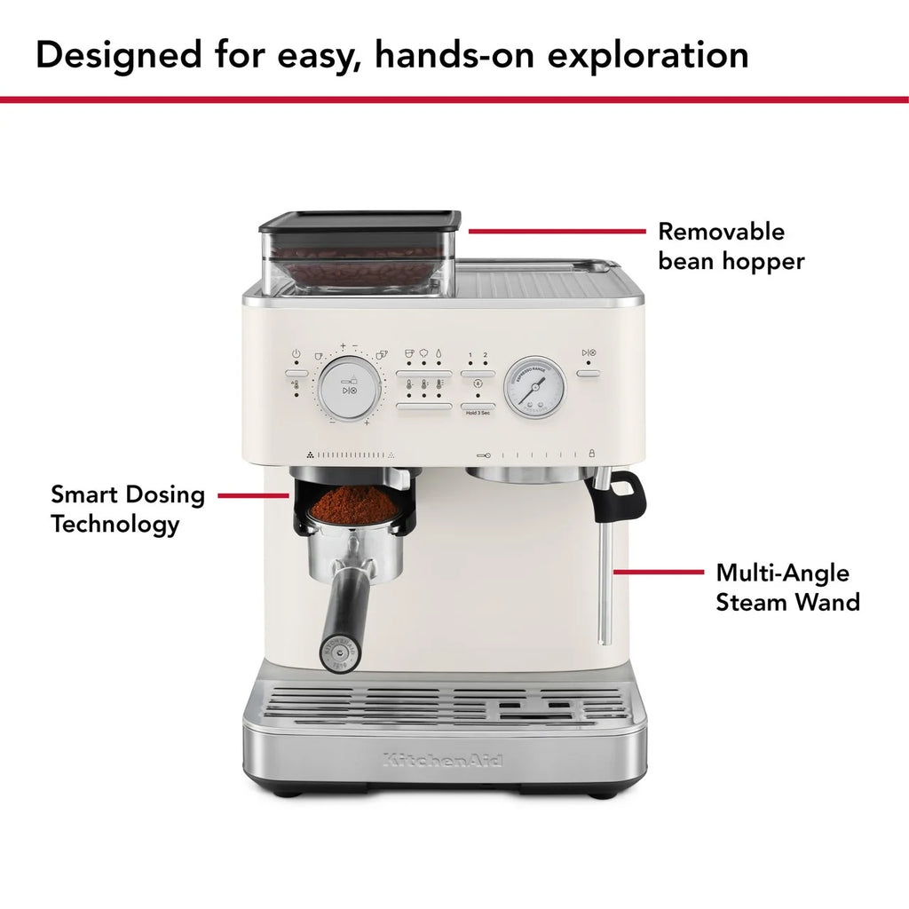 KitchenAid Semi Automatic Espresso Machine with Burr Grinder, KES6551