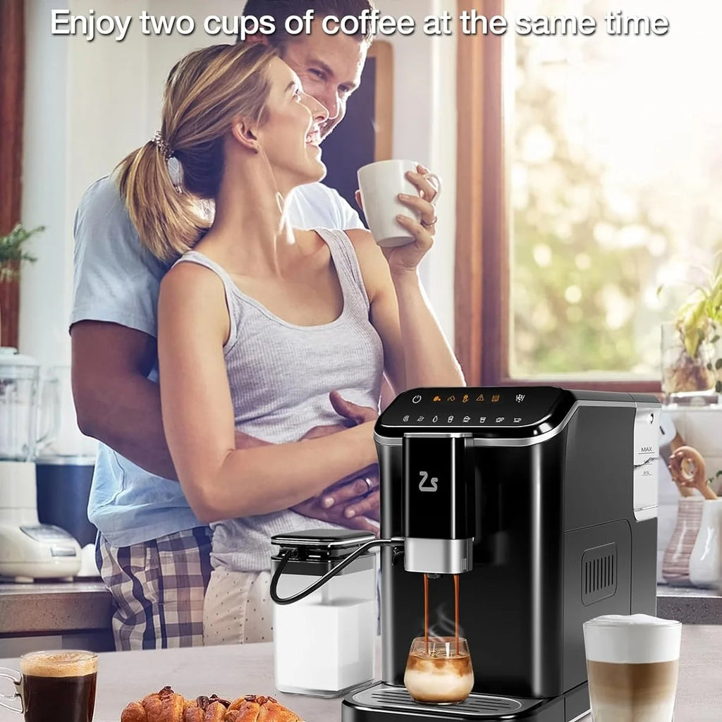 Riedhoff Fully Automatic Espresso Machine CM9002, 1350 W, Touch Screen with 1.5 L Water Tank, Black