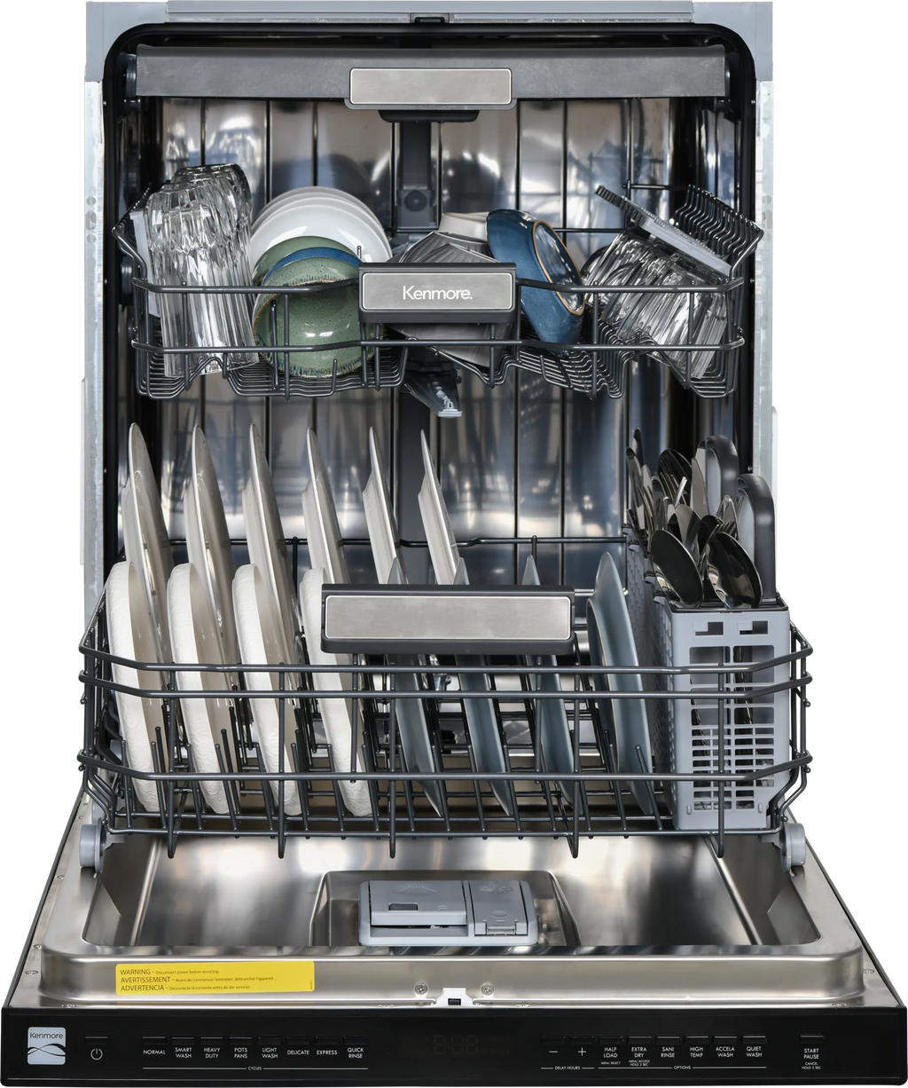 Kenmore 02214622 Built-in 24-inch Stainless Steel Tub Dishwasher, White, 34"H x 24"W x 25"D