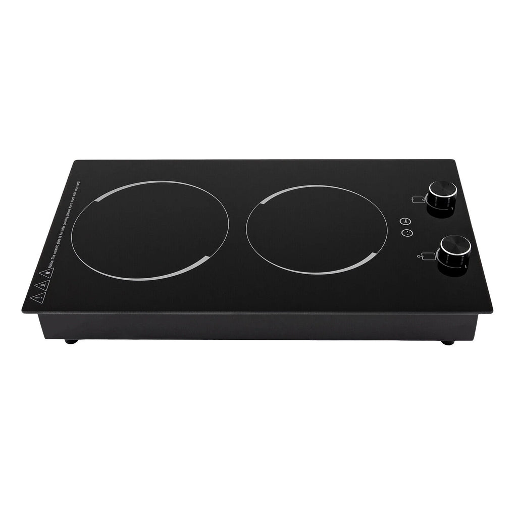 2100W Electric Induction Cooktop Stove Top 2-Burner Touch Control + Child Lock