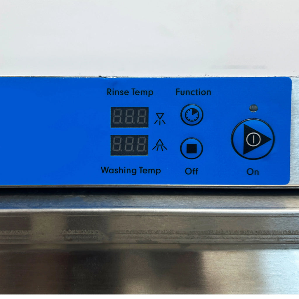 208-240V High-Temp Undercounter Commercial Dishwasher/Glasswasher Built-In Booster, Built-In Detergent & Rinse Aid Pumps, 3-phrase