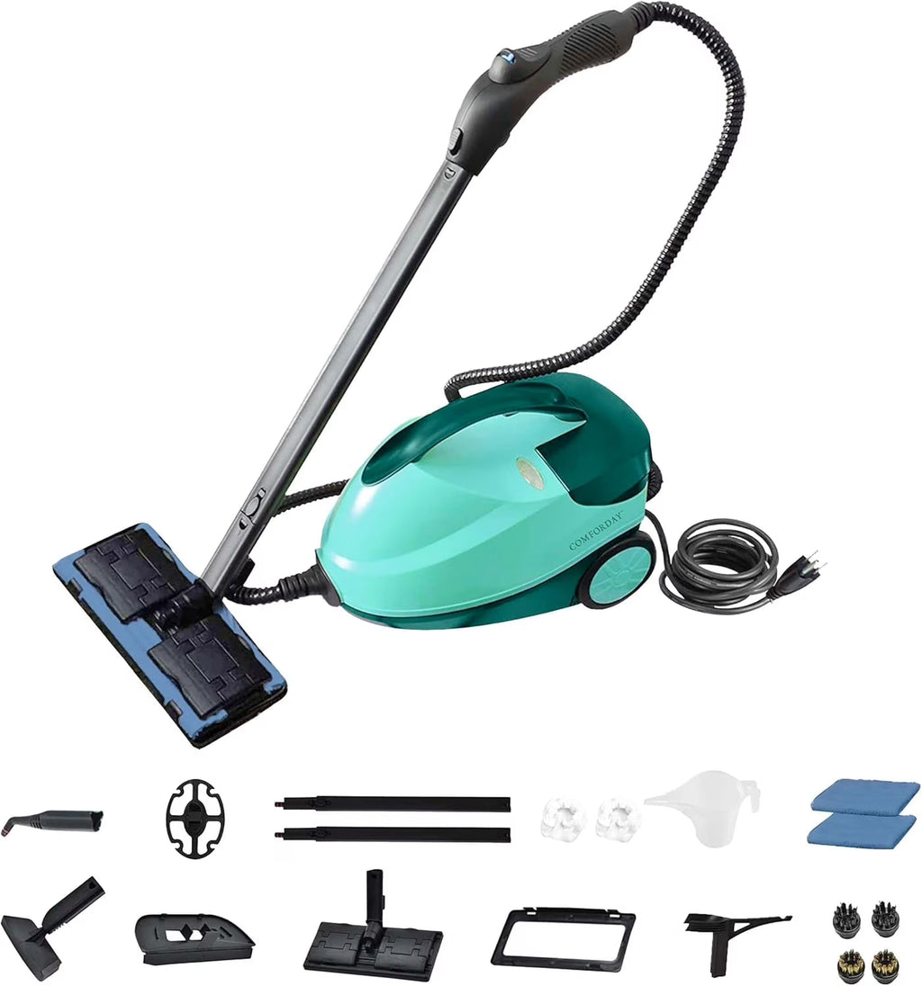 Nozzle, Separate Brushes for Ironing, Nylon, Glass, Carpet, Car, Metal, and Floor. Sleeves and Towel, Measuring Cup (Cyan)