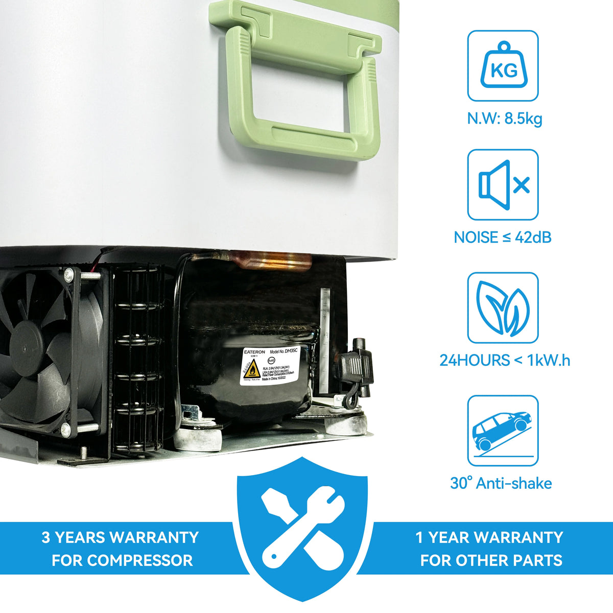 Portable Fridge 19 QT(18 Liter) 12 Volt Fridge Car Freezer Compressor Cooler 12/24V DC 110��240V AC for Camping Truck RV Boat & Home Use -18��~+15��