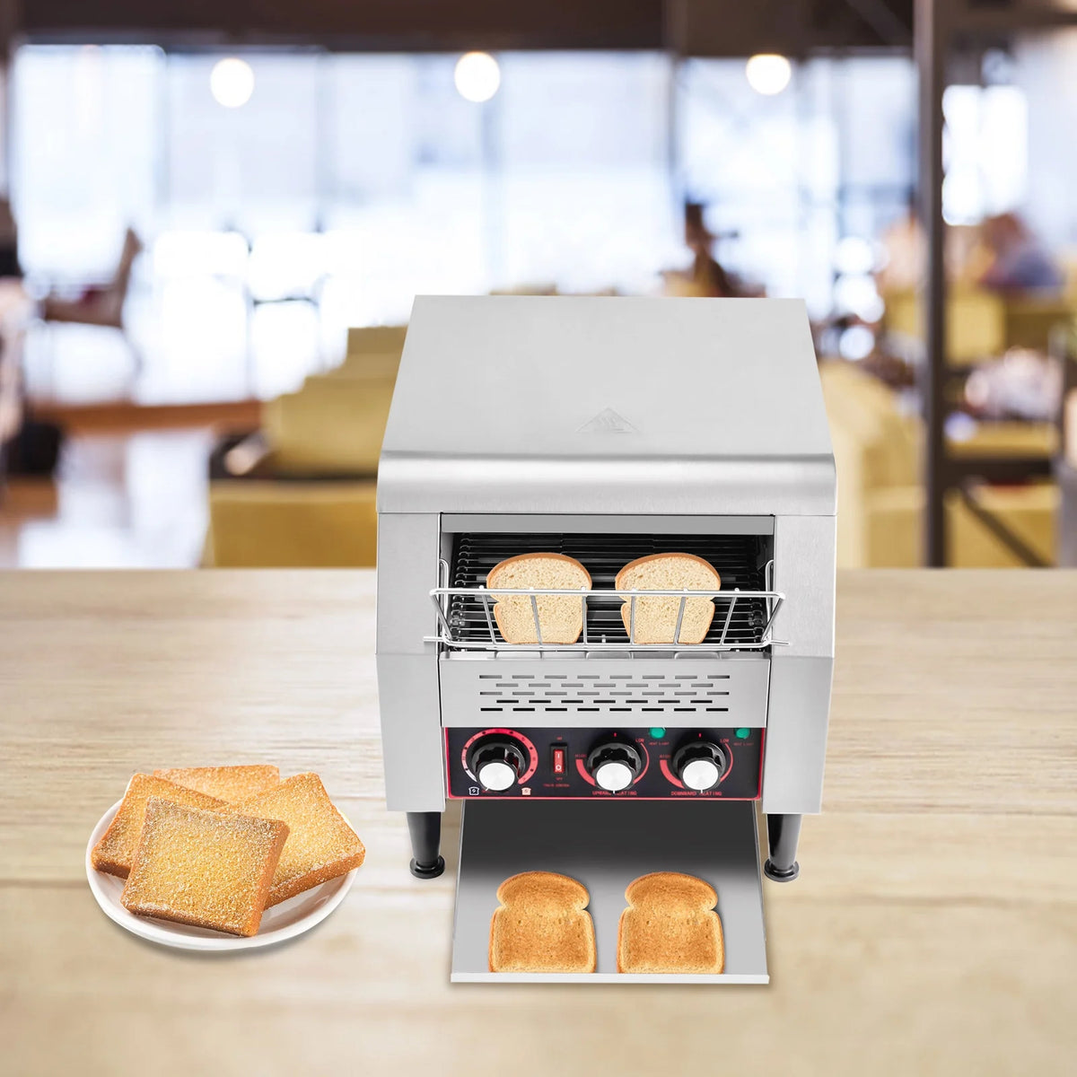 ChicHomey Electric Commercial Conveyor Toaster 300PCS H Tray Toasting Machine Restaurant