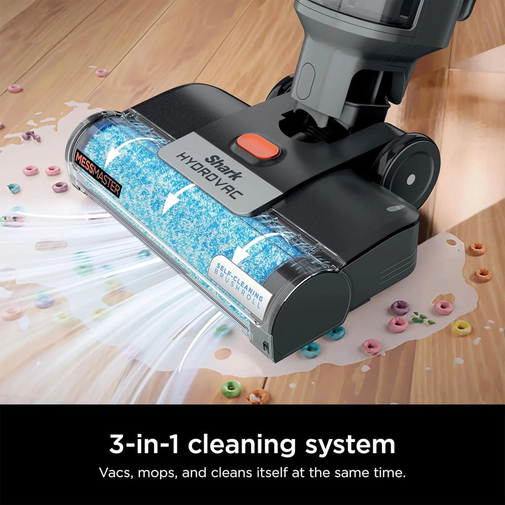 Shark HydroVac MessMaster Wet Dry Corded Vacuum Cleaner, 3-in-1 Multi-Surface Vacuum Mop & Self-Cleaning System, Lightweight, Powerful Suction, for Hard Floors & Area Rugs, WD160