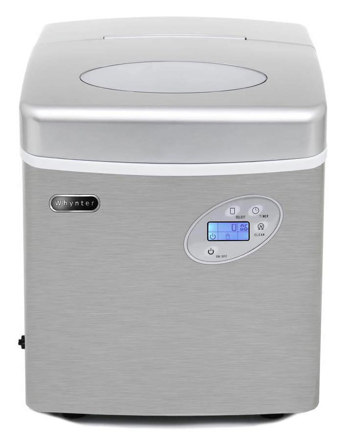 Whynter Portable Ice Maker with 49lb Capacity Stainless Steel with Water Connection