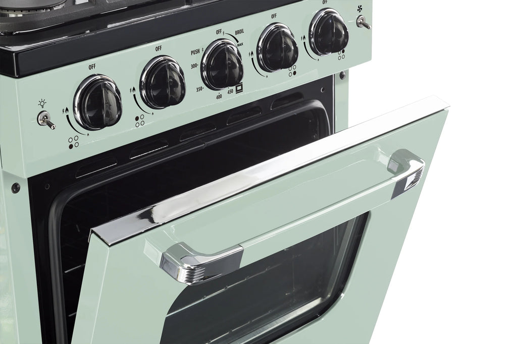 Unique Classic Retro 24" 2.9 cu/ft Freestanding Gas Range with Convection Oven and Sealed Burners