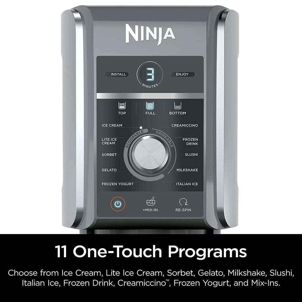 Restored Ninja CREAMi Deluxe 11-in-1 XL Ice Cream Maker, Silver (NC501) (Refurbished)