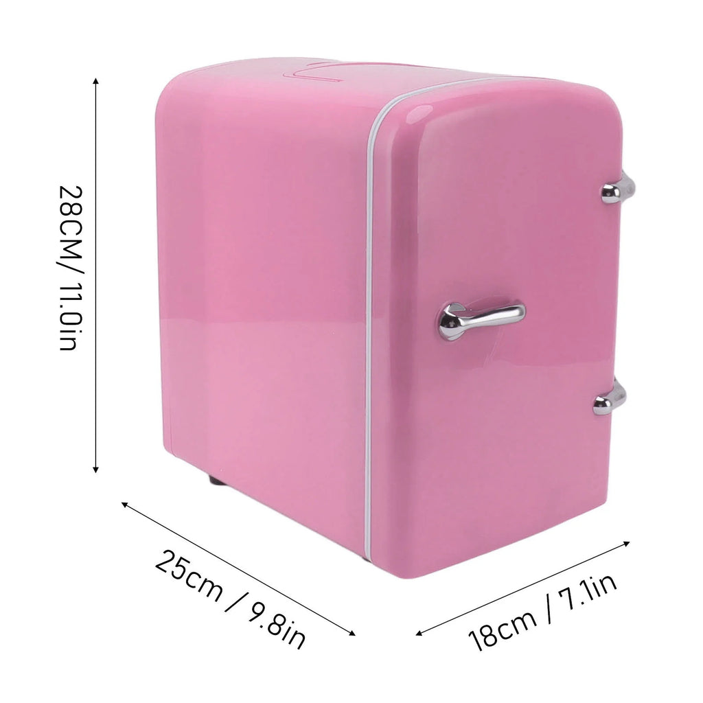 Mini Beauty Fridge, Mini Refrigerator Fridges for Bedrooms, Portable Small Fridge for Car, Travel, Home Skincare, Makeup (UK Plug)