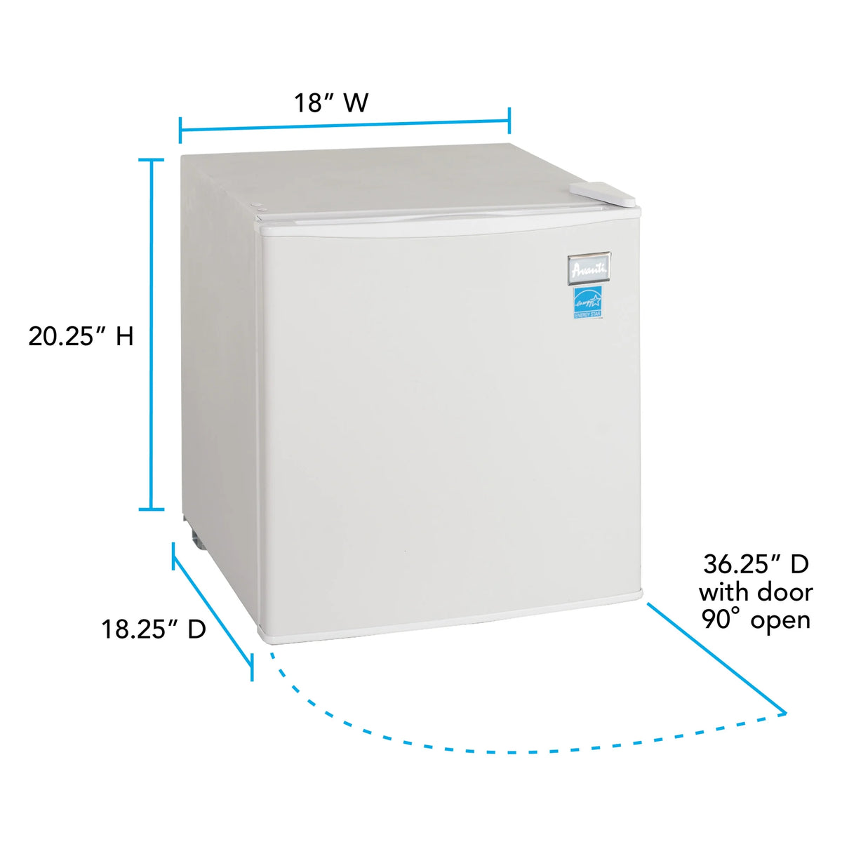 Avanti 1.7?cu. ft.?Compact Refrigerator, in Stainless Steel (AR17T3S)