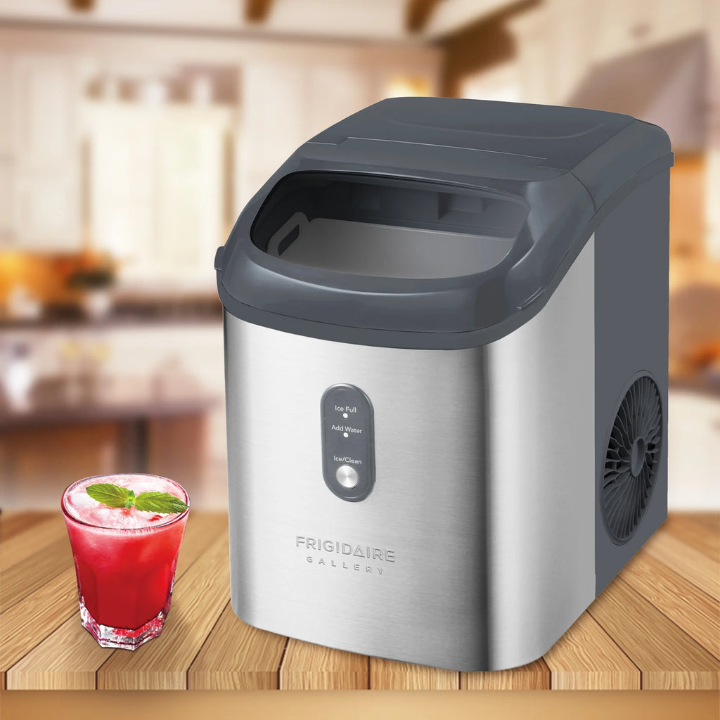 Frigidaire Gallery, 33 lbs. Nugget Ice Maker, Stainless Steel, Black, EFIC214