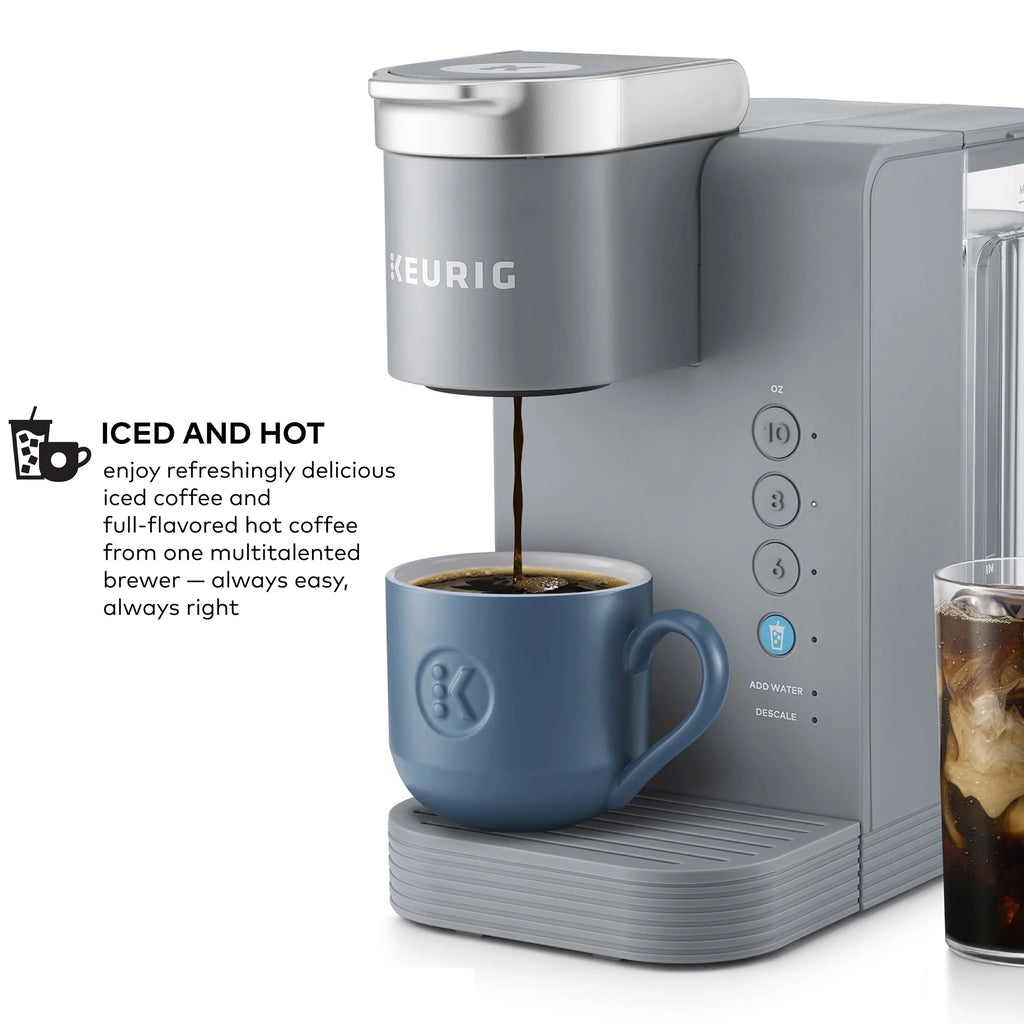 Keurig K-Iced Essentials Iced and Hot Single-Serve K-Cup Pod Coffee Maker, White