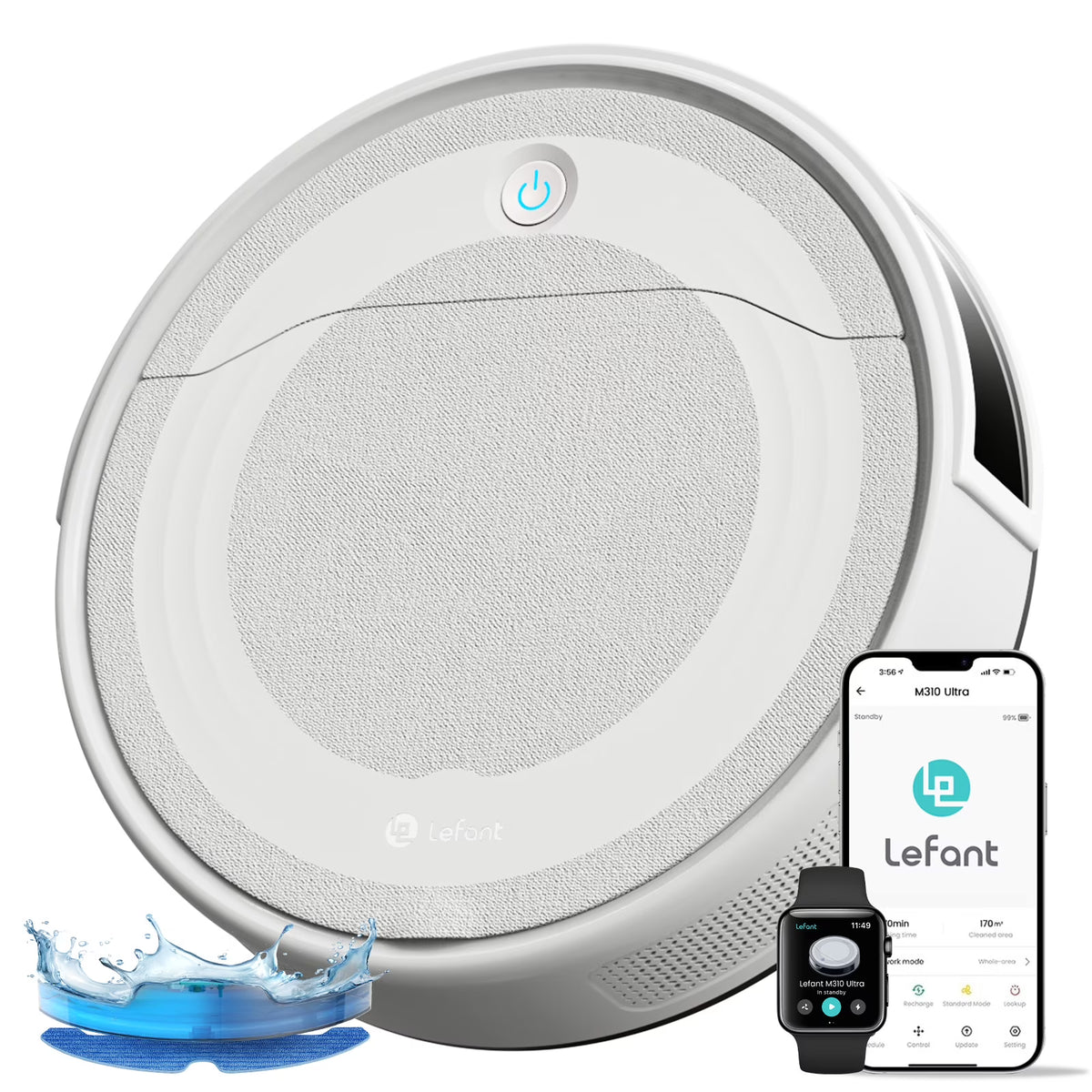 Lefant Robot Vacuum Cleaner with 4500Pa Suction, PSD Obstacle Avoidance, APP/Remote/Voice Control,Ideal for Pet hair, M310