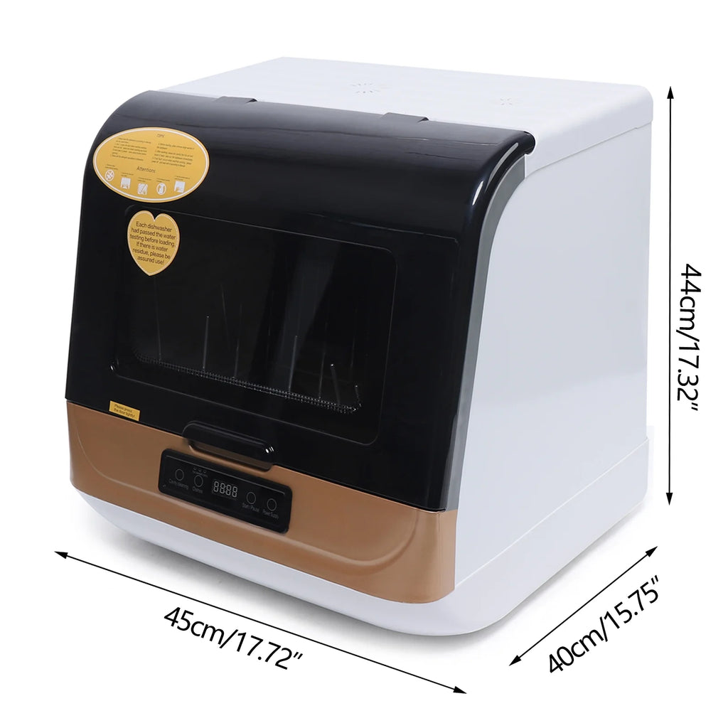 TOOL1SHOoo Portable Countertop Dishwasher with Large Capacity Air Dry Function 3 Washing Programs