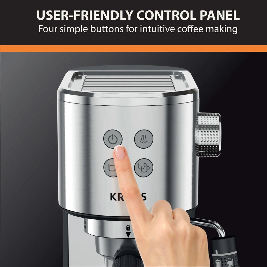 Krups Divine Pump Espresso Maker, Stainless Steel, XP444C50