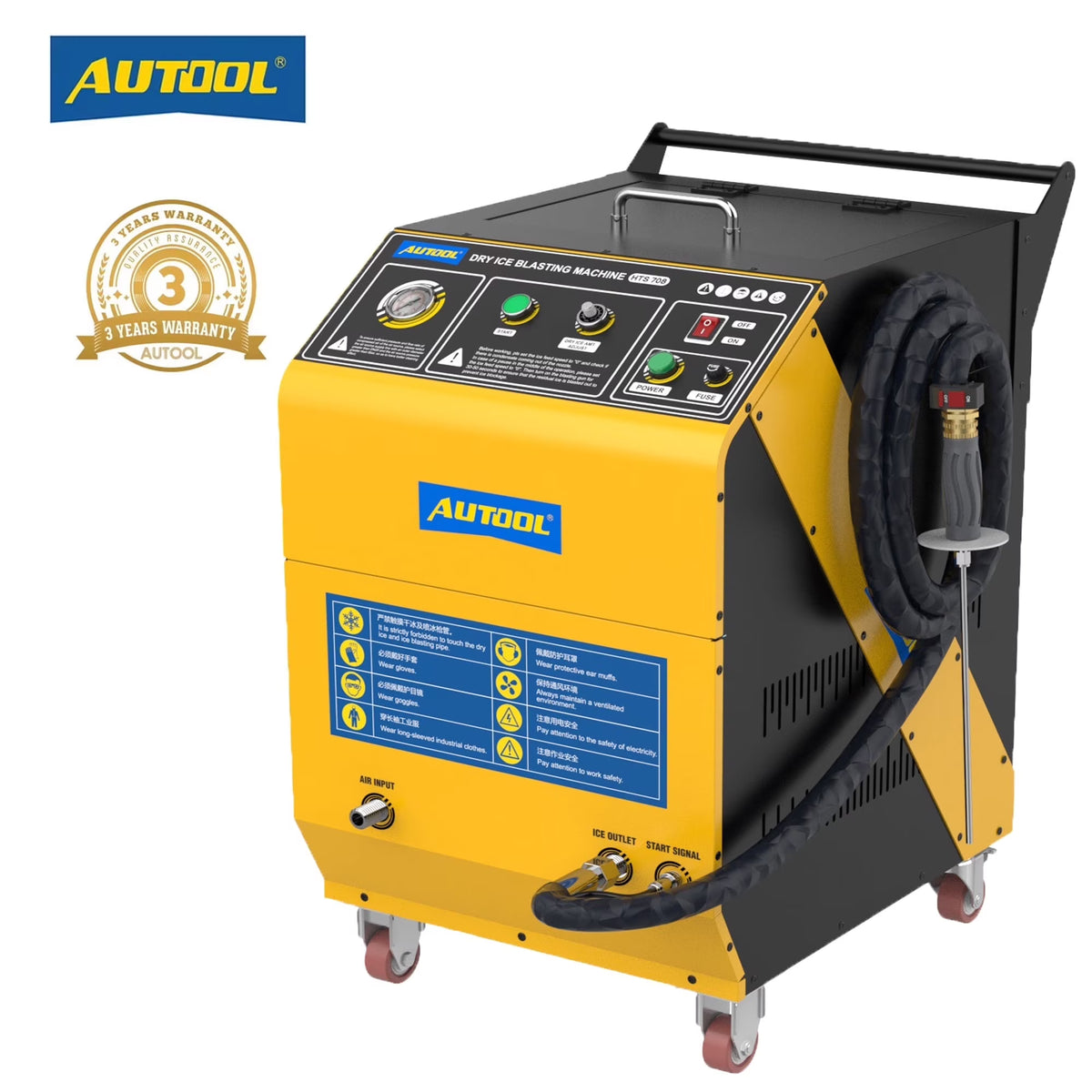AUTOOL Automotive Dry Ice Cleaning Machine Car Engine Throttle Carbon Deposit Cleaner Exhaust Pipe Pressure Washer 110V/220V Dry Ice Blasting Clean Machine for All Cars, HTS705