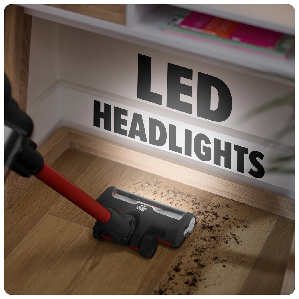 Dirt Devil Cordless Standing Stick Vacuum Cleaner, Carpet & Hard Floors, Above Floor Cleaning, LED Headlights, Lightweight, 25 Min. Run Time, for Home Use, BD57010V