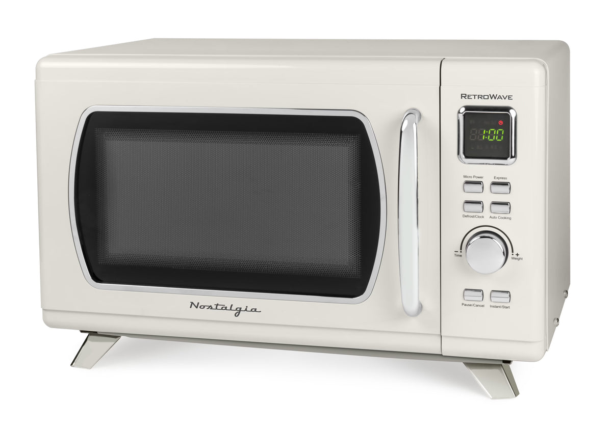 Nostalgia Mid-Century Retro 0.9 Cu. Ft. 900-Watt Microwave Oven, Black