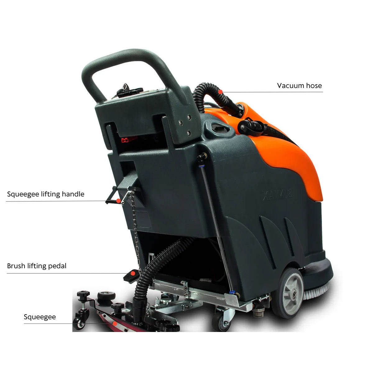 RT50 Battery Powered Walk-Behind Floor Scrubber, 22" Brush Cleaning Path, 30000 Sqft/h Efficiency