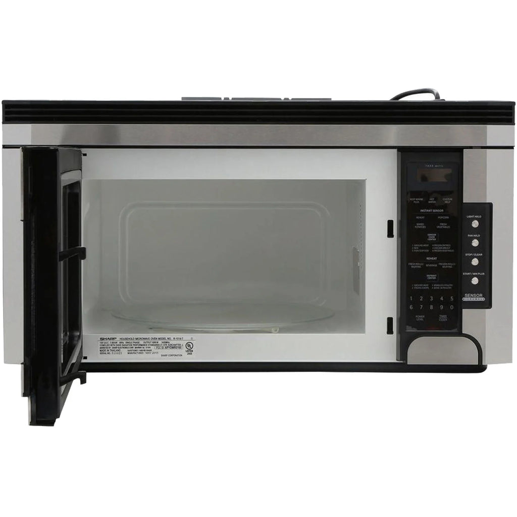 Sharp 1.5 Cu. Ft. 1000W Over-the-Range Microwave Oven with Concealed Control Panel in Stainless Steel