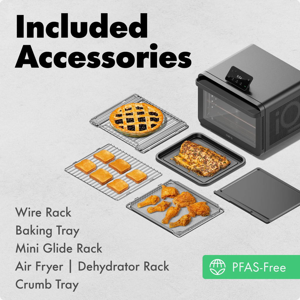CHEF iQ MiniOven 25-Quart Countertop Oven with Touchscreen Controls - Black