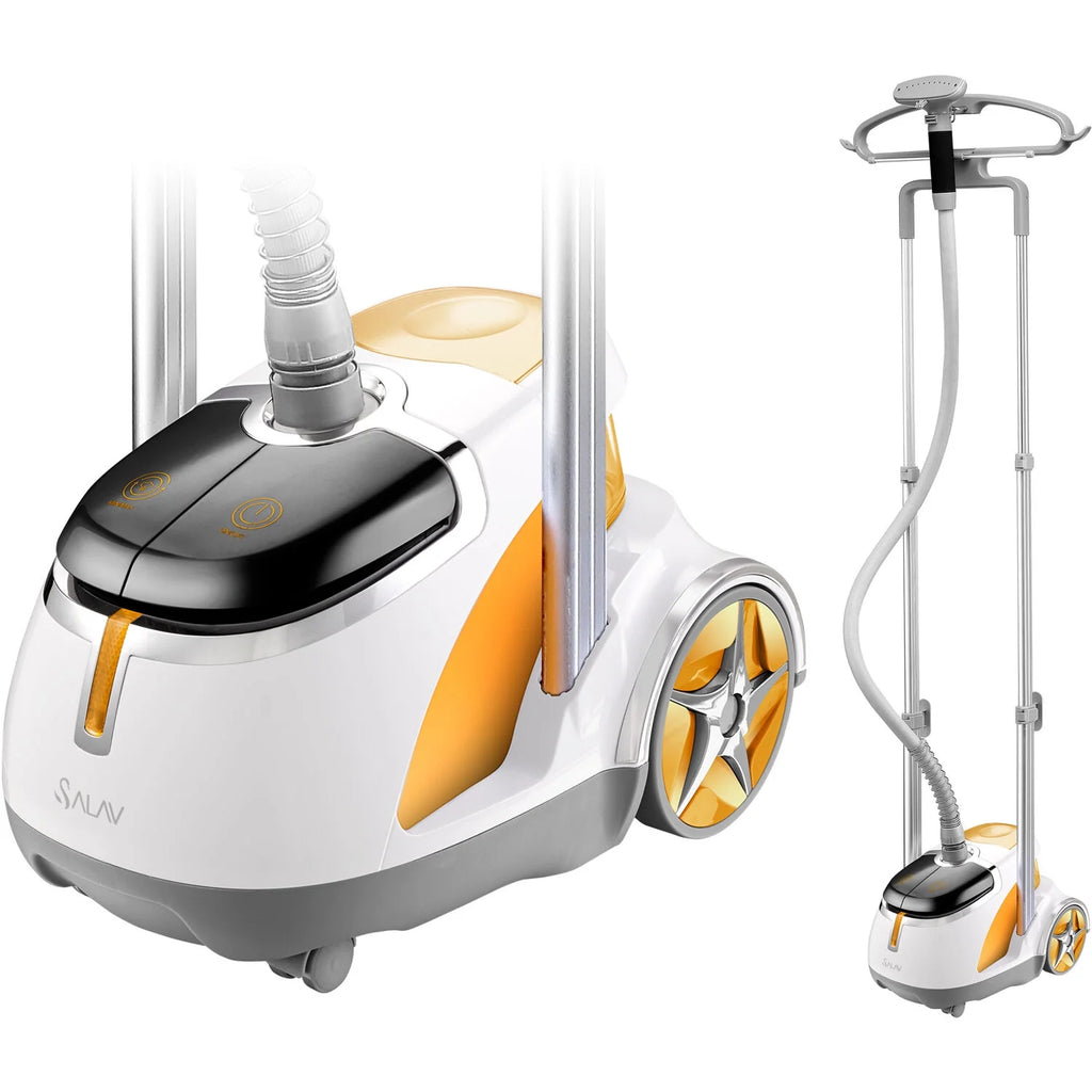 SALAV? GS45-DJ Professional Series Dual Bar Garment Steamer with Foot Pedals, Silver