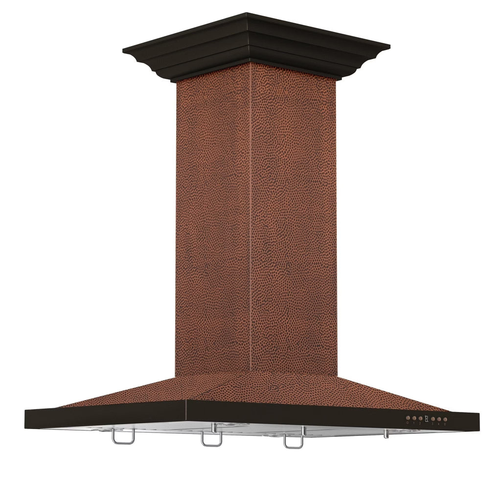 ZLINE 36 in. Designer Series Hand Hammered Copper Island Mount Range Hood (8GL2Hi-36)