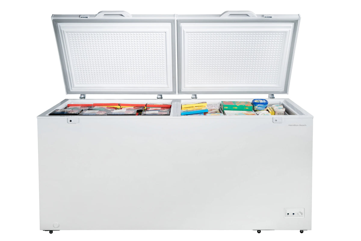 Hamilton Beach 25 Cu. Ft. Chest Freezer, 2 Doors, Garage Ready, White