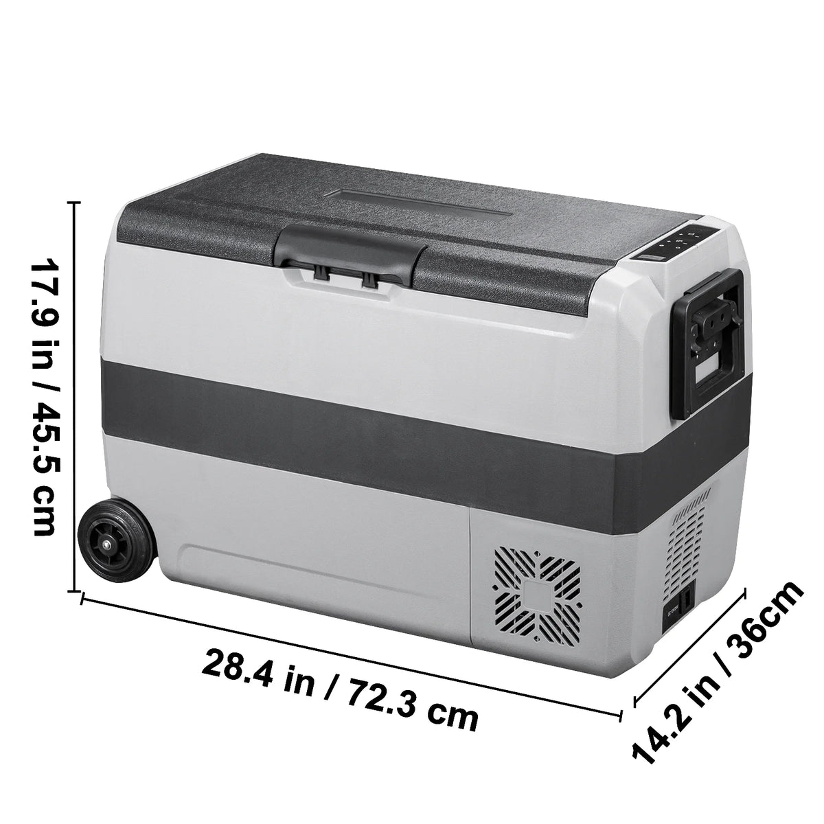 VEVOR Car Refrigerator 48Qt, Dual Zone Car Fridge Freezer12/24V DC & 110-240V AC Electric Compressor Cooler for Truck Vehicle RV