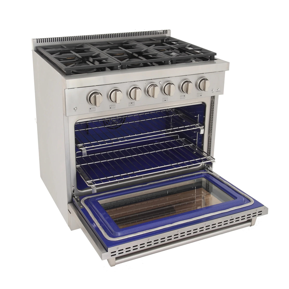 Professional 36-in Propane Gas Range in Stainless Steel with True Simmer Burners