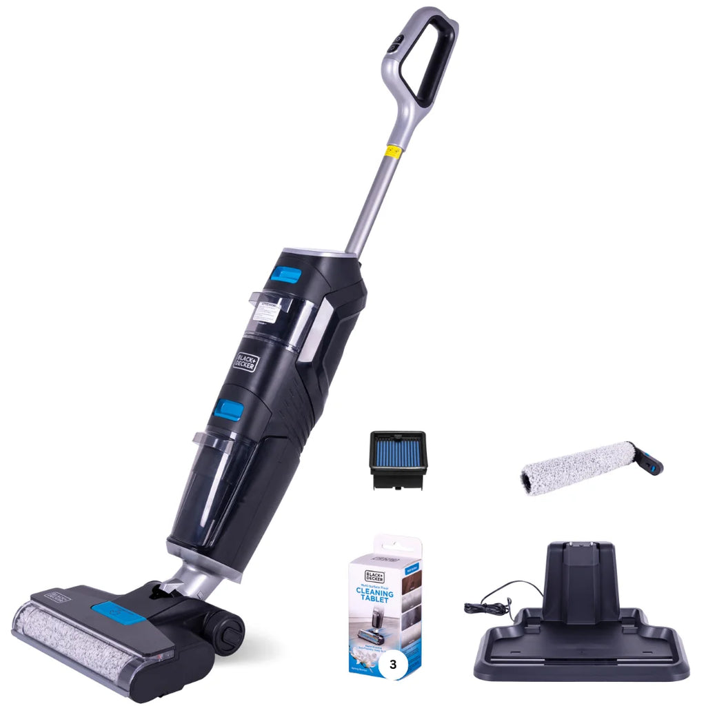 BLACK+DECKER Vacuum + Wash Duo Multi-Surface Cordless with Accessories, BXUVXA01