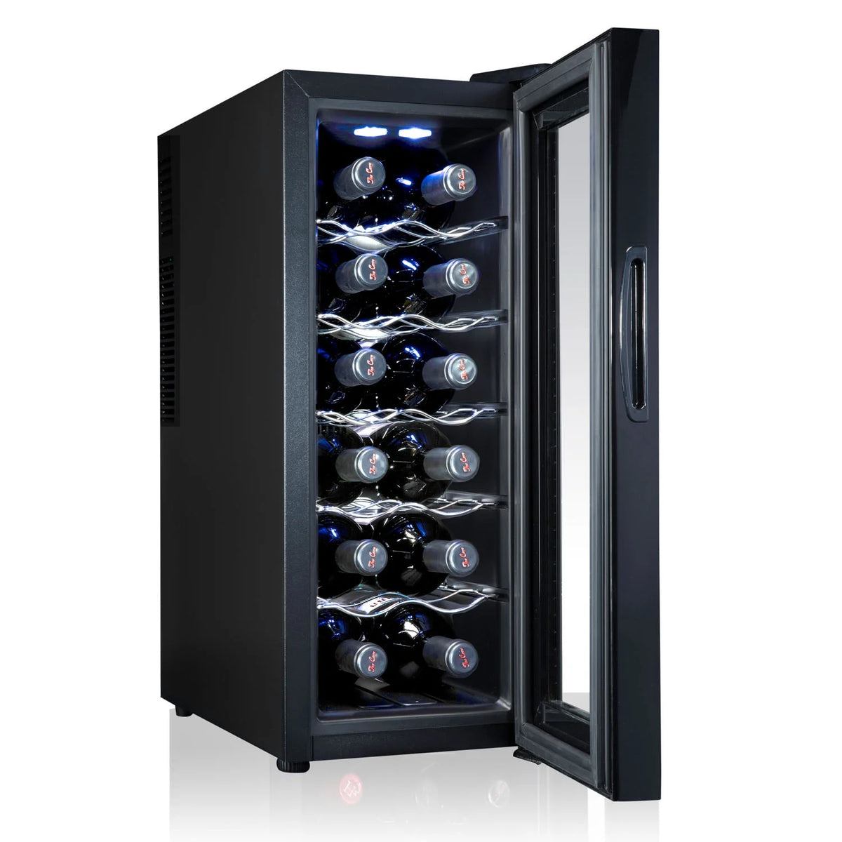 Ivation 12 Bottle Single Door Thermoelectric Freestanding Wine Cooler/Fridge