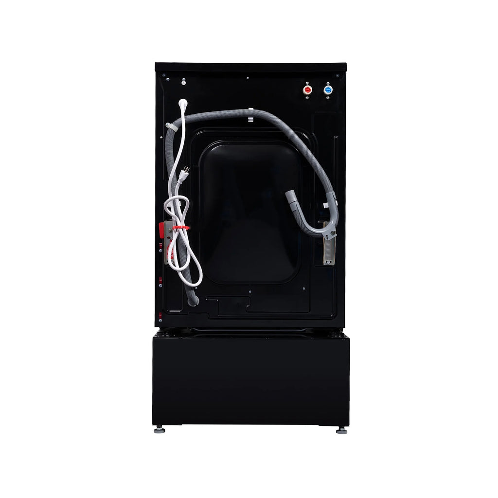 All-in-one Washer Dryer Ventless BUILTIN 0-CLEARANCE 15lbs 110V 1400RPM+Pedestal