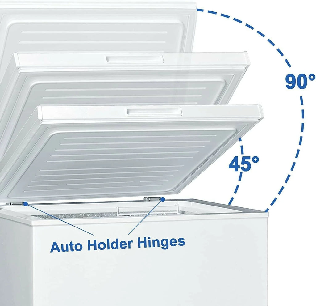 SMAD 5 Cu ft Chest Freezer Removable Baskets Free-Standing Top Open Door Deep Freezer, White