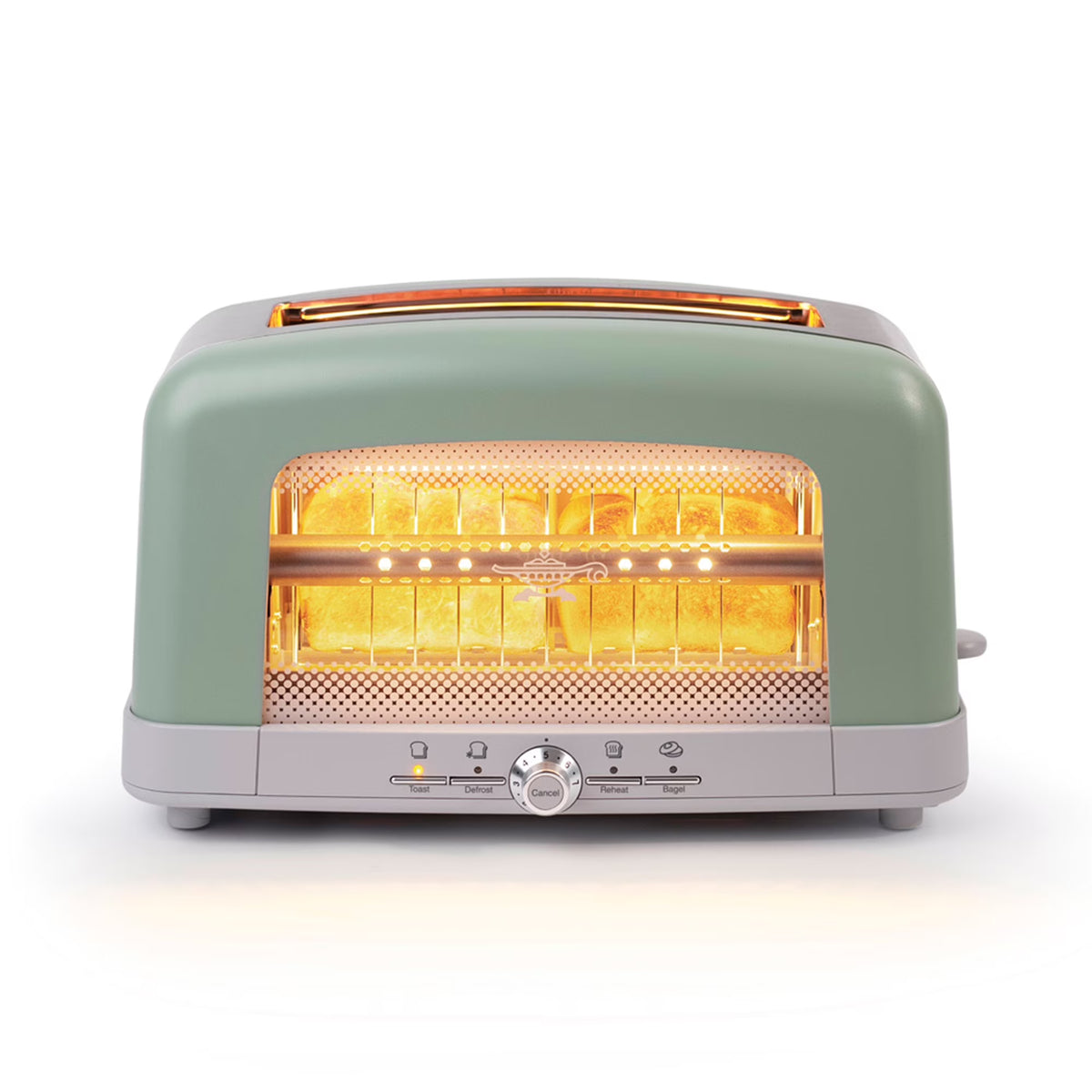 Sengoku SET-G16A(W) HeatMate Graphite Compact Countertop Toaster Oven with 4 Non-Stick Pans for Toasting and Baking, 120 Volt, Eggshell White