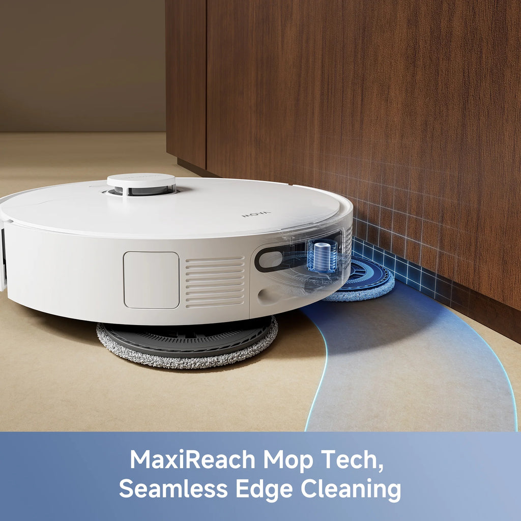 Mova E40 Ultra Robot Vacuum and Mop with Cleaning Solution, 19,000Pa Suction, Extenable & Liftable Mop, All-in-One Station, Auto-Empty, Auto Washing & Hot Air Drying, 360��Obstacle Avoidance