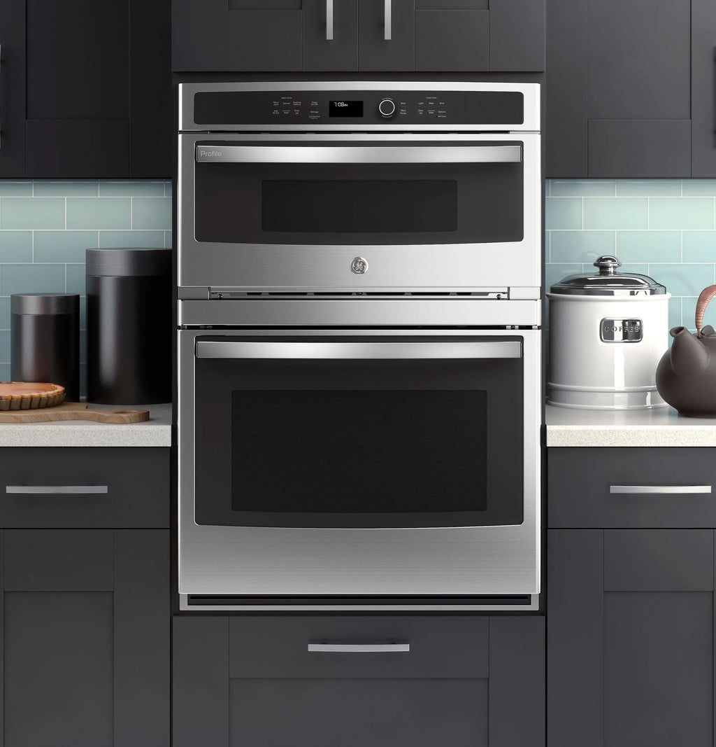 GE Appliances PT7800SHSS 30 Inch Electric Double Wall Oven/Microwave Combo Stainless Steel