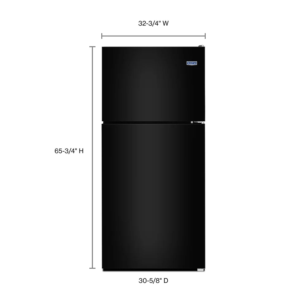 Maytag MRT311FFFE - Refrigerator/Freezer - Top-Freezer - Freestanding - Width: 32.8 in - Depth: 30.6 in - Height: 65.7 in - 20.5 cu. ft - Black