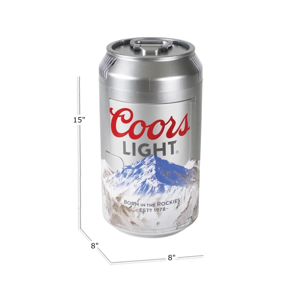 Coca-Cola 8 Can Portable Mini Fridge w/ 12V DC and 110V AC Cords, 5.4L (5.7 qt) Can Shaped Personal Cooler, Red, Travel Fridge for Drinks, Snacks, Lunch, Home, Office, Dorm Room, RV