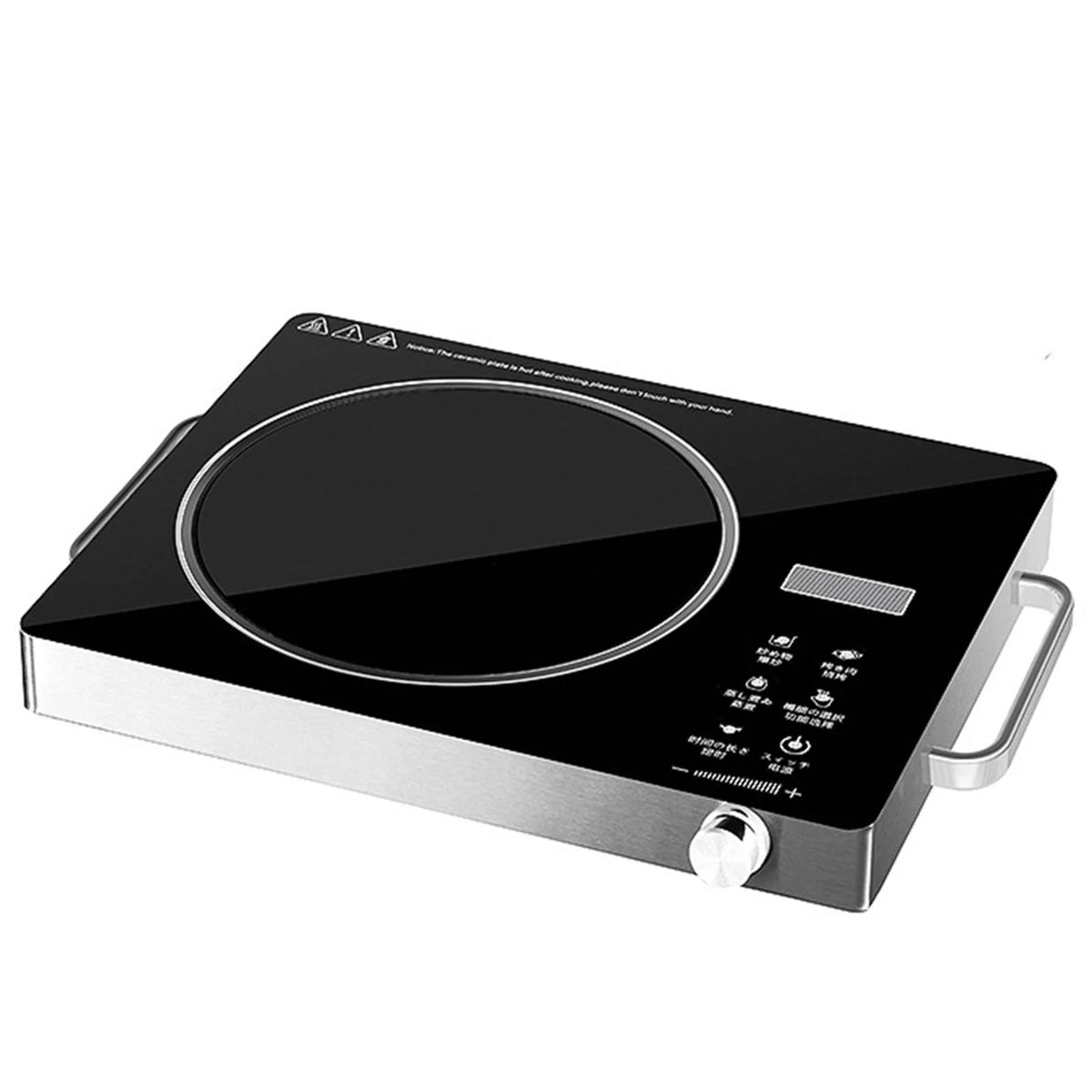CUTICATE Electric Top with Knob Control, Commercial Grade Portable Cooker, Electric Cooktop for Rvs Camping Kitchen Dormitories