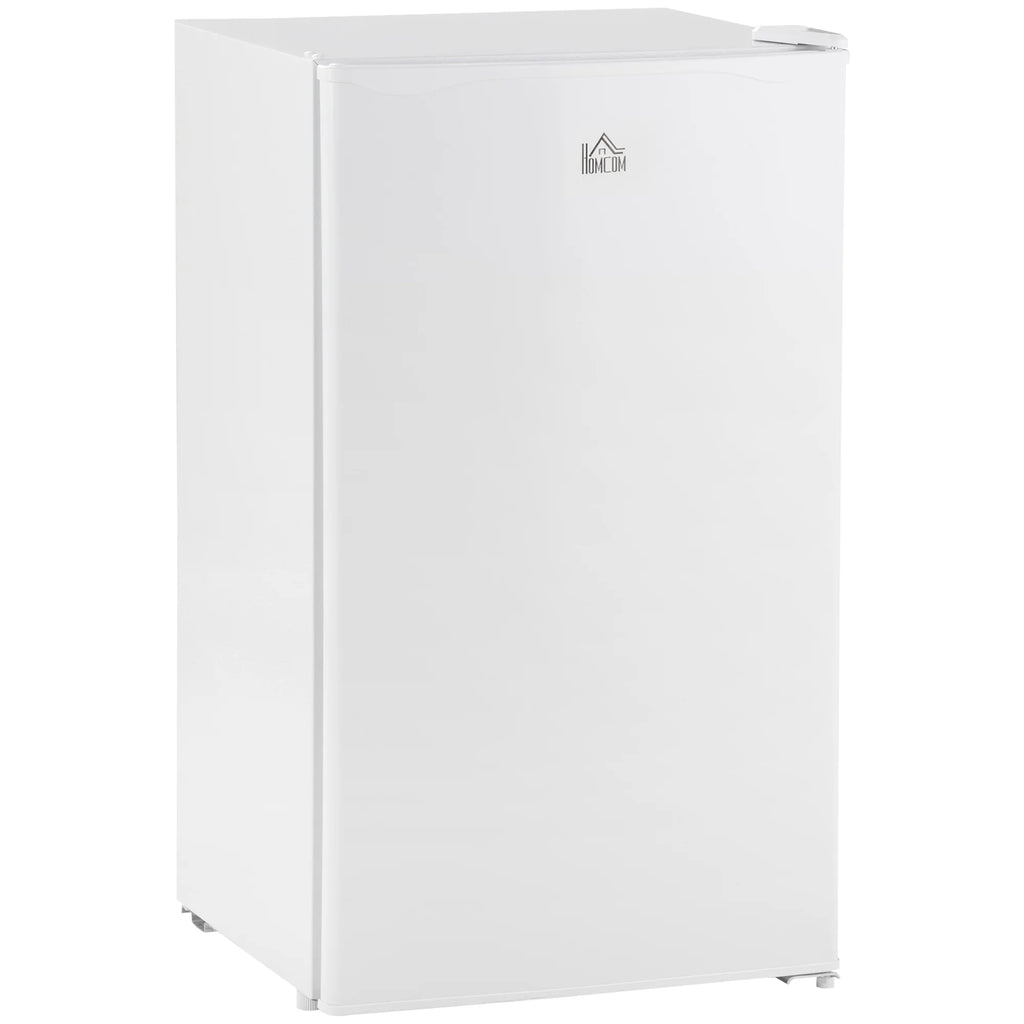 Harper & Bright Designs Double Door Mini Fridge with Freezer, 3.2 Cu.Ft Compact Refrigerator with Adjustable Shelf, Adjustable Thermostat and Reversible Door for Bedroom, Dorm, Home Office, White
